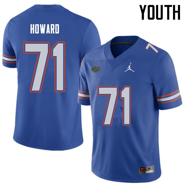 Youth NCAA Florida Gators Chris Howard #71 Stitched Authentic Jordan Brand Royal College Football Jersey SWU3165XG